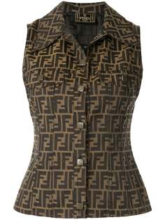 Fendi Pre-Owned жилет с логотипом FF