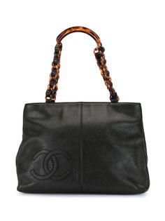 Chanel Pre-Owned сумка-тоут 1998-го года с цепочкой и логотипом CC