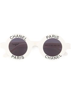 Chanel Pre-Owned солнцезащитные очки с логотипом