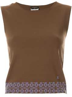 Chanel Pre-Owned трикотажный топ с цветочным узором