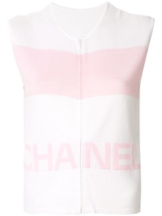 Chanel Pre-Owned топ без рукавов с логотипом