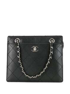 Chanel Pre-Owned стеганая сумка-тоут на цепочке