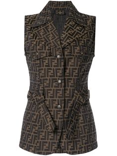 Fendi Pre-Owned жилет с принтом Zucca