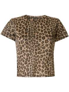 Fendi Pre-Owned сетчатая рубашка с леопардовым принтом