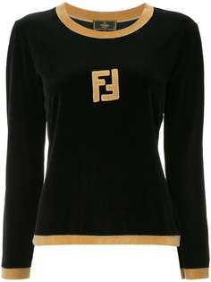 Fendi Pre-Owned облегающая толстовка с логотипом