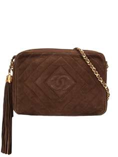 Chanel Pre-Owned стеганая сумка на плечо с бахромой