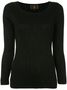 Fendi Pre-Owned джемпер с логотипом вязки интарсия
