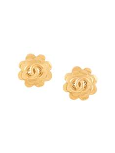 Chanel Pre-Owned серьги с логотипом CC