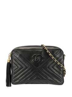 Chanel Pre-Owned стеганая сумка с ремнем-цепочкой и кисточкой