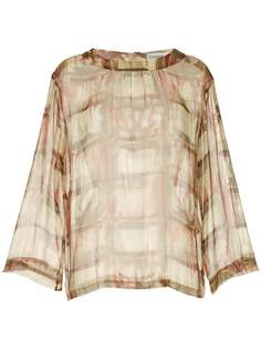 Chanel Pre-Owned полупрозрачный топ с длинными рукавами