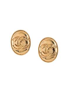 Chanel Pre-Owned серьги-клипсы 1994-го года с логотипом CC