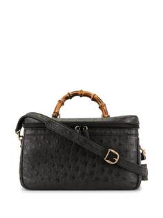 Gucci Pre-Owned косметичка Bamboo Line с ручкой и ремнем