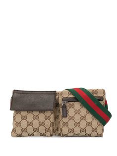 Gucci Pre-Owned сумка на пояс Shelly Line с узором GG