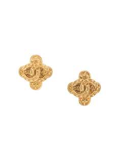 Chanel Pre-Owned серьги 1994-го года с тисненым логотипом CC