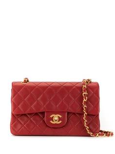 Chanel Pre-Owned стеганая сумка на плечо с двойным клапаном