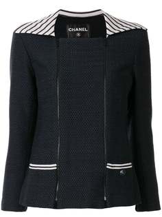 Chanel Pre-Owned жакет со вставками в полоску