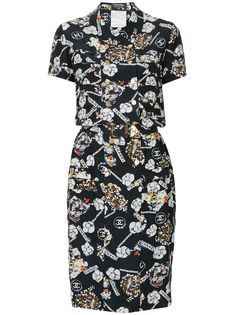 Chanel Pre-Owned платье-рубашка с короткими рукавами