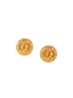 Chanel Pre-Owned серьги с логотипом CC