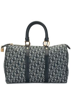 Christian Dior дорожная сумка Boston с узором Trotter