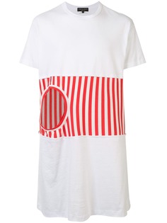 Comme Des Garçons Homme Plus длинная футболка со вставкой в полоску