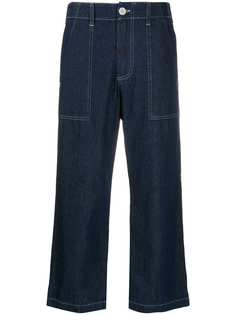 Jejia укороченные джинсы с контрастной строчкой