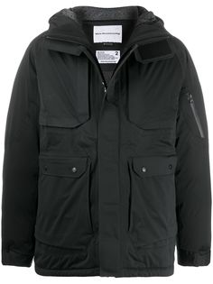 White Mountaineering пуховик с капюшоном