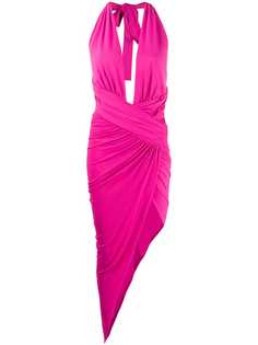 Alexandre Vauthier asymmetric plunge midi dress