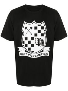 White Mountaineering футболка с принтом