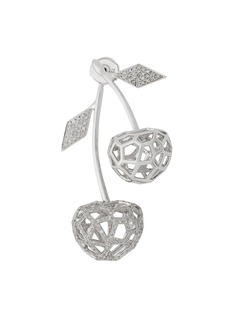 Natasha Zinko серьга Double Cherry из белого золота с бриллиантами