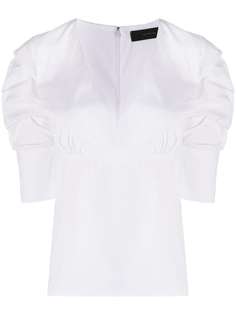 Federica Tosi приталенная блузка с короткими рукавами