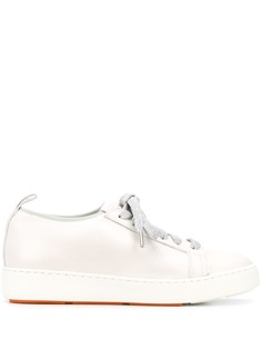 Santoni кроссовки с эффектом металлик