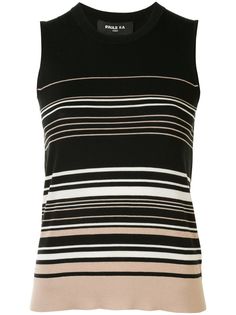 Paule Ka трикотажный топ в полоску без рукавов