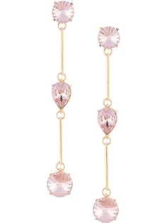 Oscar de la Renta серьги-подвески с кристаллами