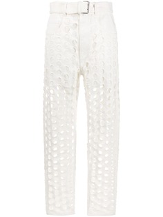 Maison Margiela high-waisted hole-detail denim jeans