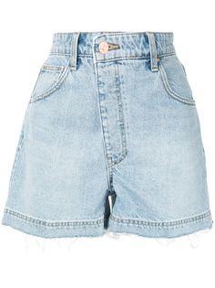 EENK шорты асимметричного кроя с эффектом потертости