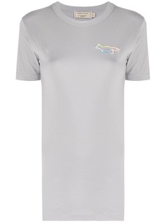 Maison Kitsuné футболка узкого кроя с вышитым логотипом