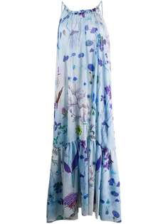 Stella McCartney платье макси с цветочным принтом и открытой спиной