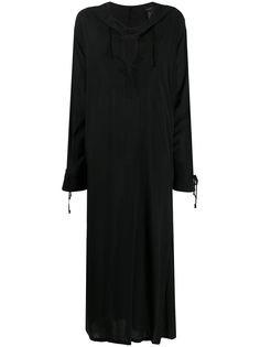 Ann Demeulemeester расклешенное платье с завязками на воротнике