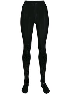 Wolford блестящие колготки со змеиным принтом