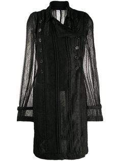 Ann Demeulemeester пальто на пуговицах с кружевом