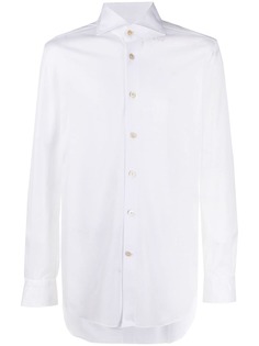 Kiton рубашка с косым воротником
