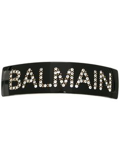 Balmain заколка для волос с кристаллами и логотипом