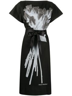 Mm6 Maison Margiela платье-трапеция с принтом