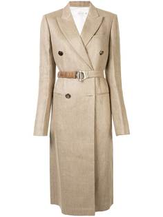 Victoria Beckham пальто с контрастными вставками и поясом
