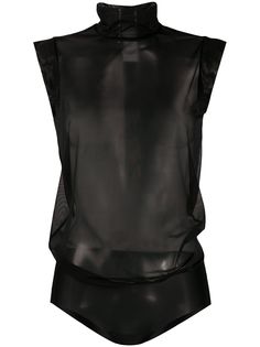 Wolford прозрачное боди из тюля