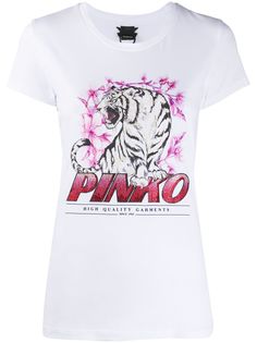 Pinko футболка с принтом и логотипом