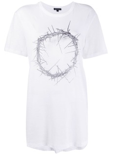 Ann Demeulemeester футболка с круглым вырезом и принтом Crown of Thrones