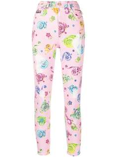 Versace Jeans Couture джинсы скинни с завышенной талией и цветочным принтом