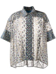 Antonio Marras расклешенная блузка с короткими рукавами