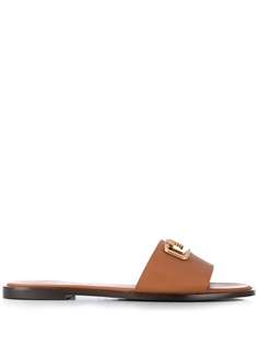 Tory Burch шлепанцы с металлическим логотипом
